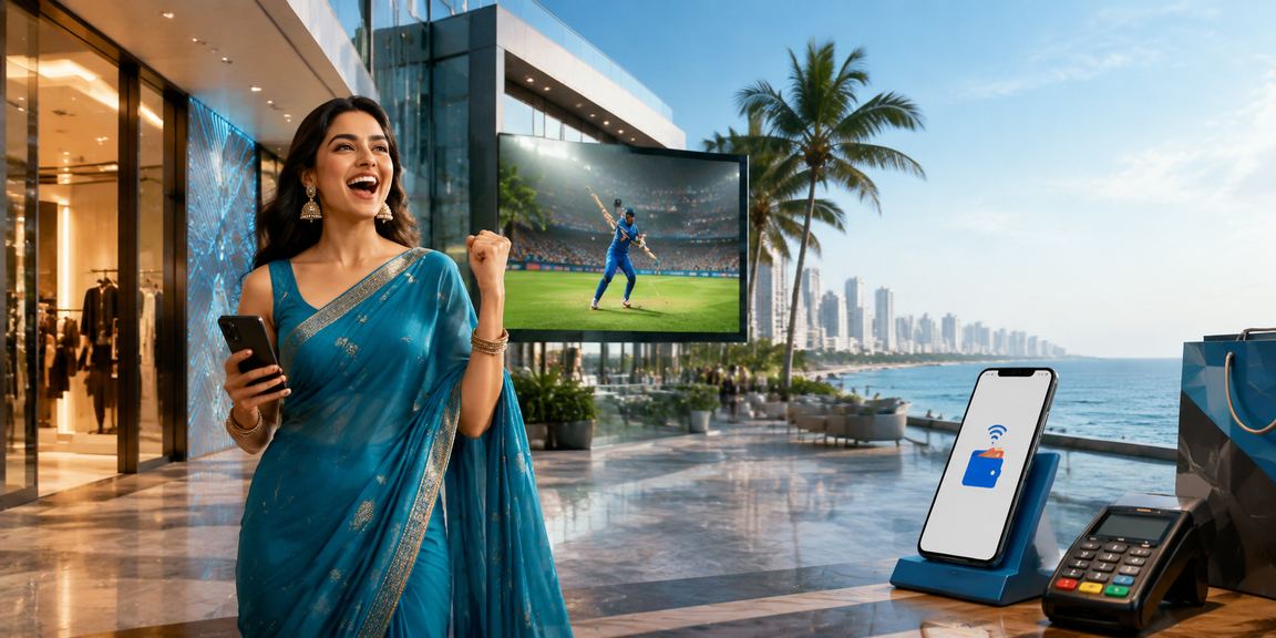 Indian woman enjoying casino responsibly with cultural attire