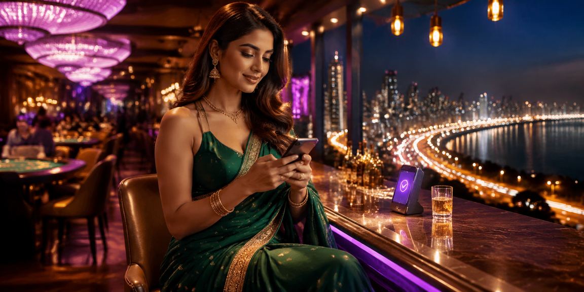 Player using mobile app for secure payment at Mumbai Marine Drive